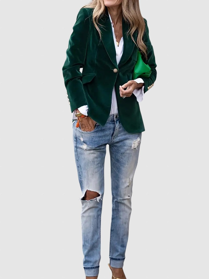 Denitsa™ - Елегантно кадифено палто