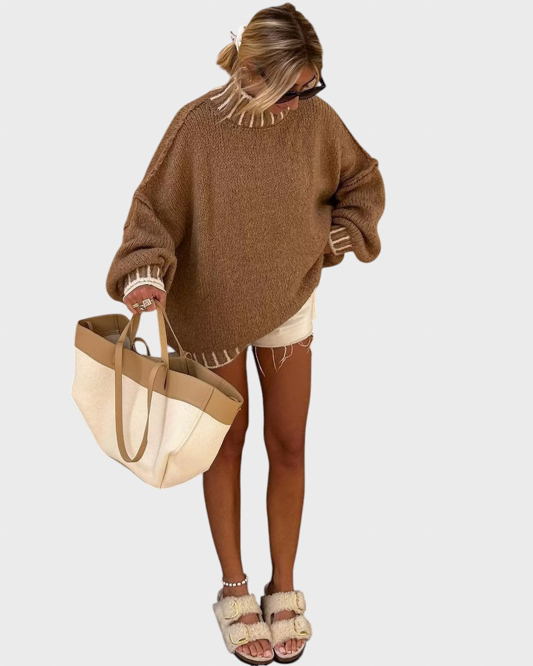 Lora™ - Paris Oversized плетен пуловер