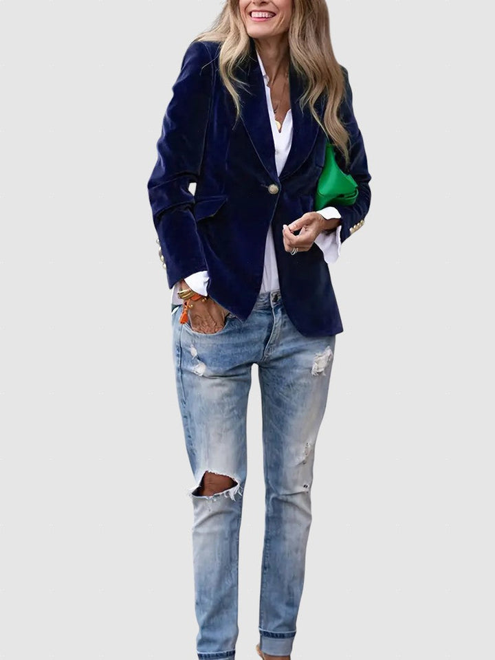 Denitsa™ - Елегантно кадифено палто