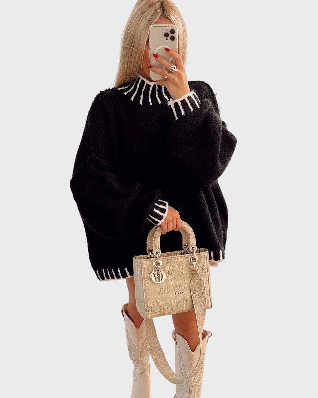 Lora™ - Paris Oversized плетен пуловер