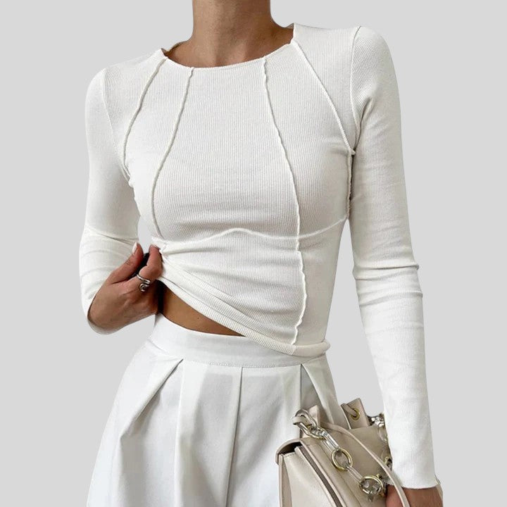 Milka™ - Оребрен пуловер с видими шевове