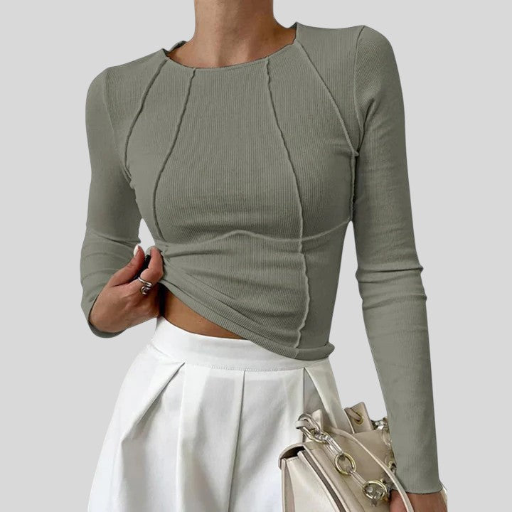 Milka™ - Оребрен пуловер с видими шевове