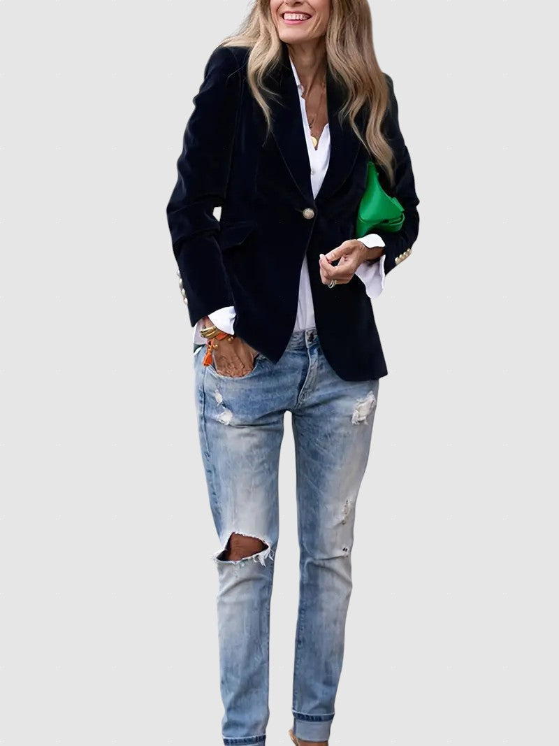 Denitsa™ - Елегантно кадифено палто