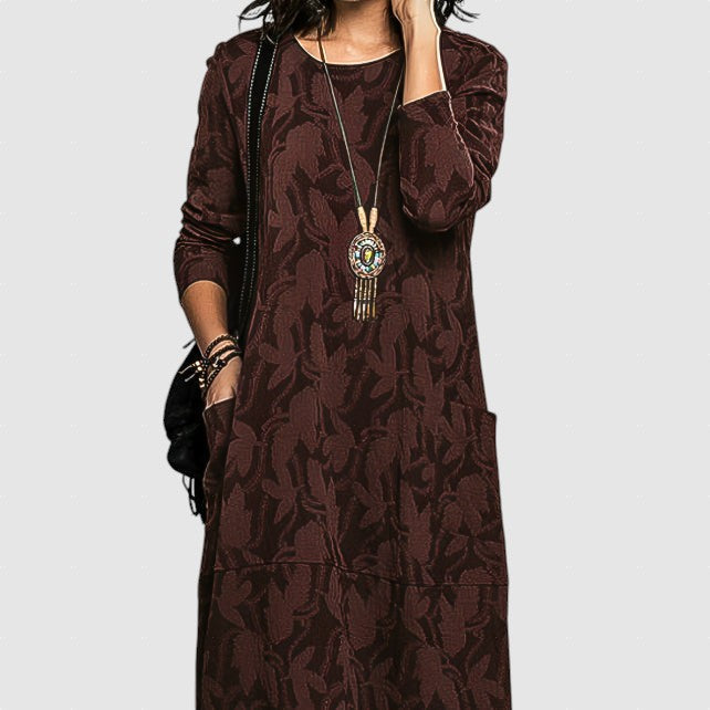 Iarislava™ - Елегантна рокля с флорален мотив