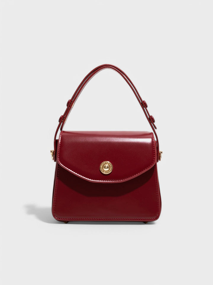 Violeta™ - Чанта за през рамо от структурирана лачена кожа