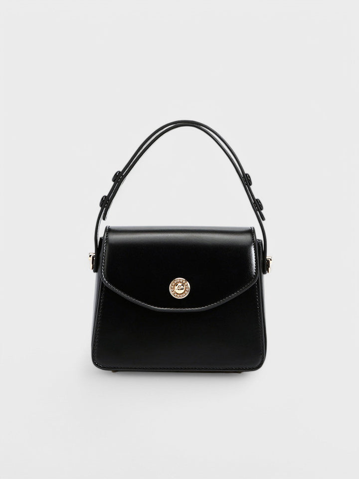 Violeta™ - Чанта за през рамо от структурирана лачена кожа