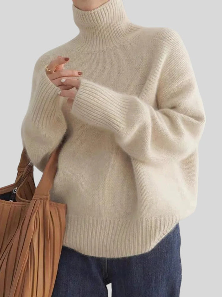 Milena™ - Кашмирен пуловер с висока яка