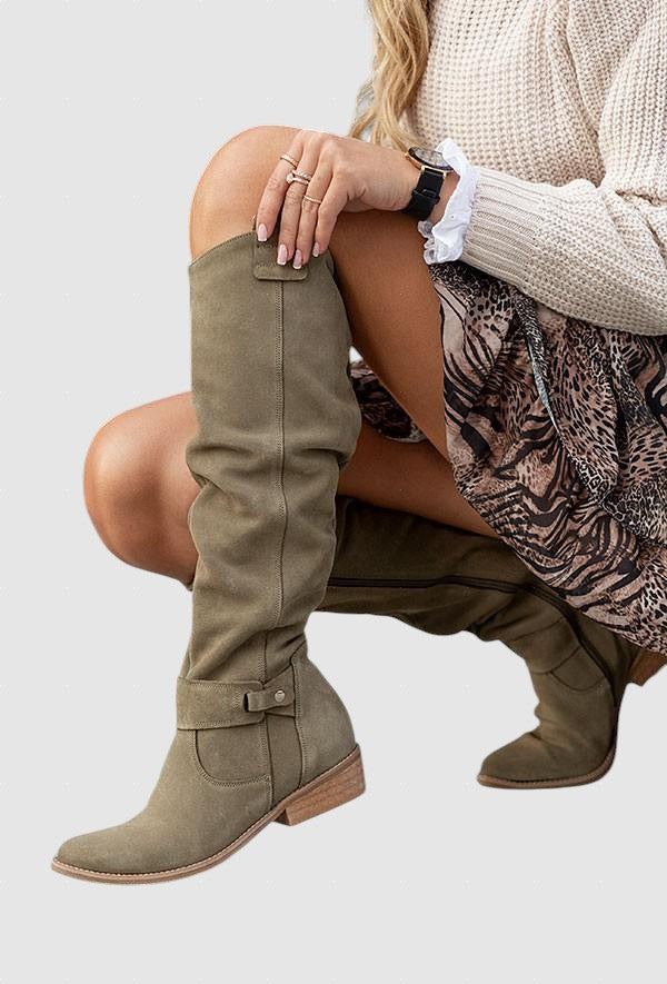 Kosara™ - Удобни и топли велурени ботуши