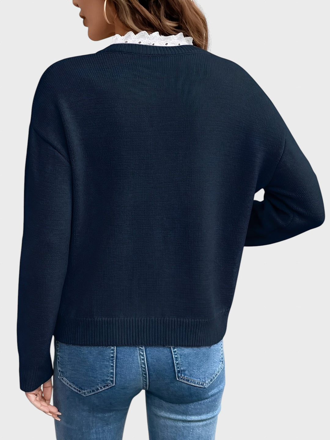 Zhivka™ - Изискана нощница с дантелена яка