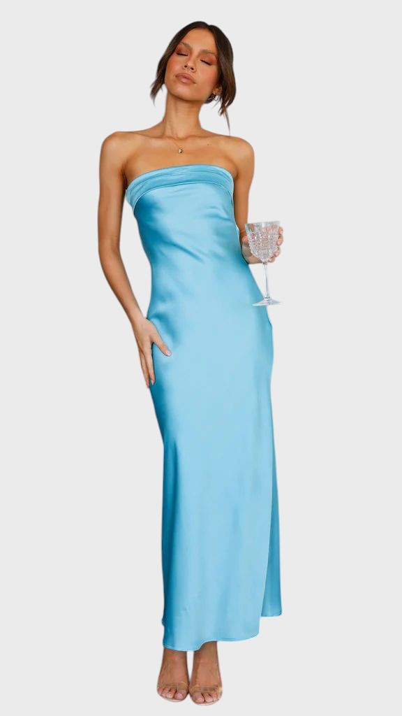 Ivomira™ - Дълга сатенена рокля