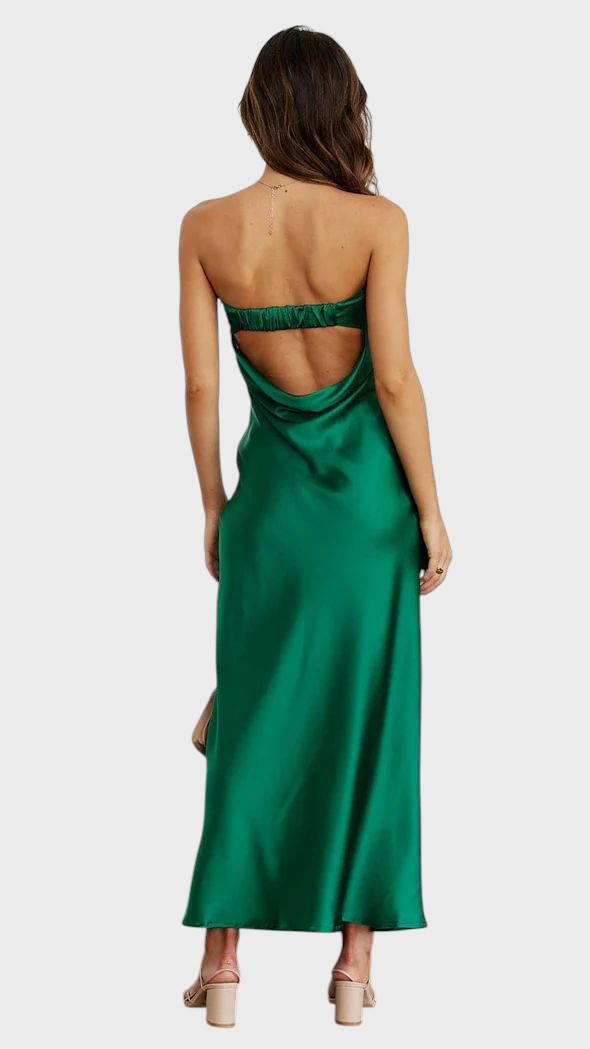 Ivomira™ - Дълга сатенена рокля