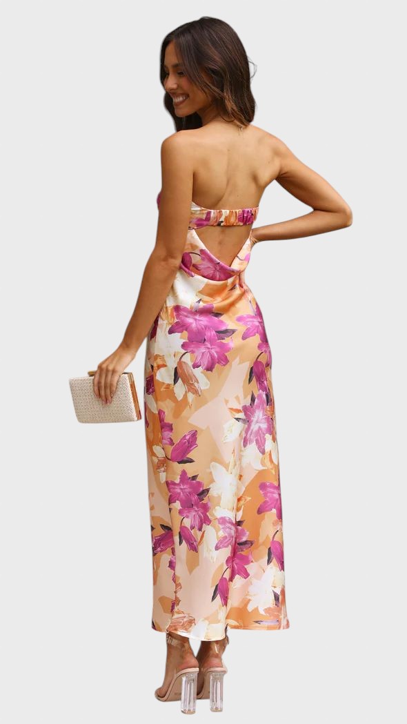 Ivomira™ - Дълга сатенена рокля