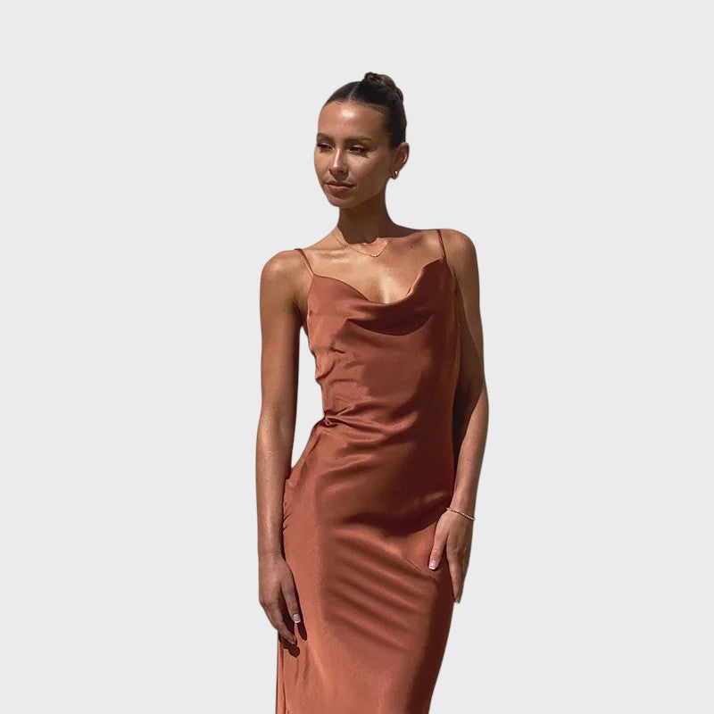 Marfa™ - Дълга сатенена рокля