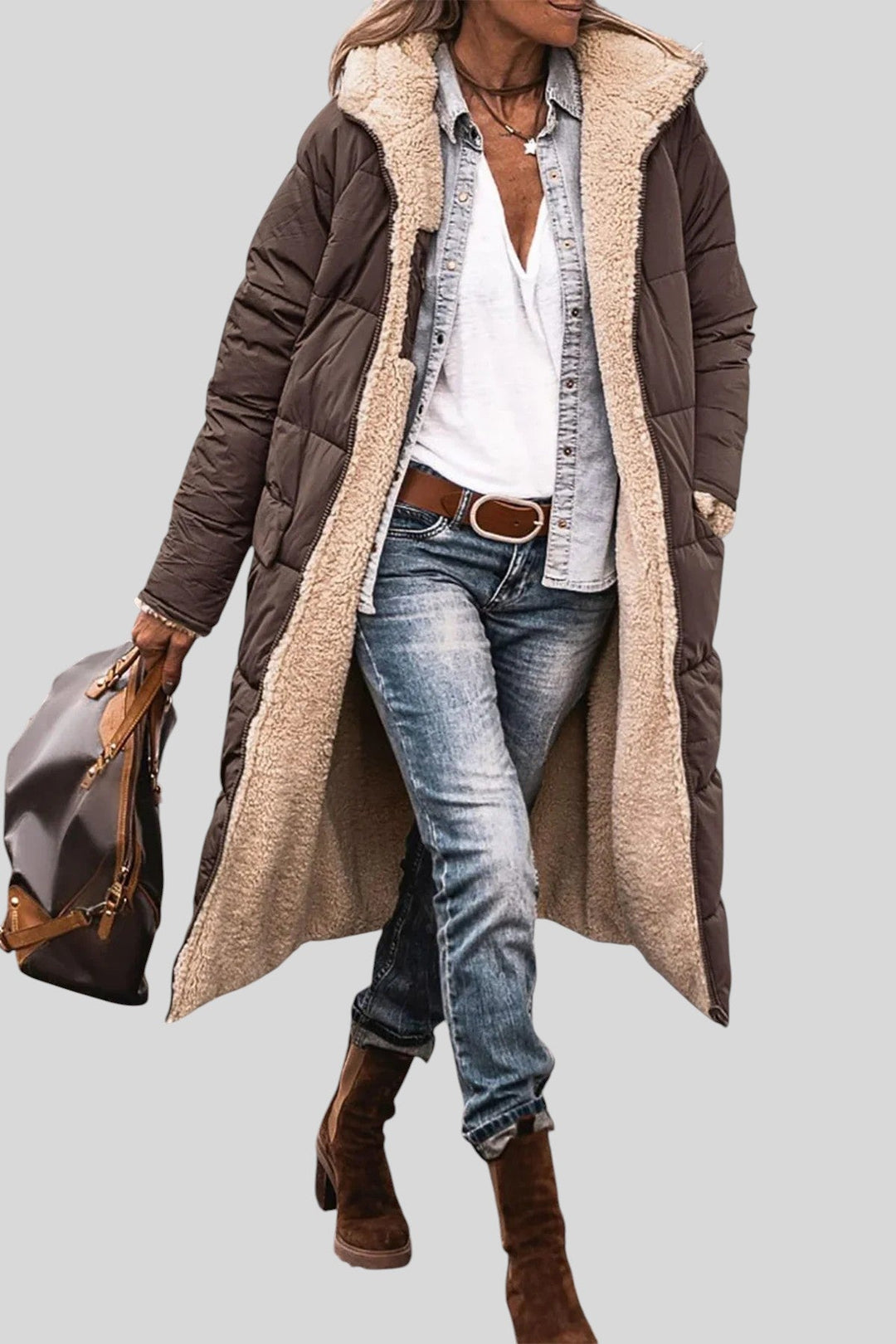 Liliana™ - Топло подплатено яке с качулка