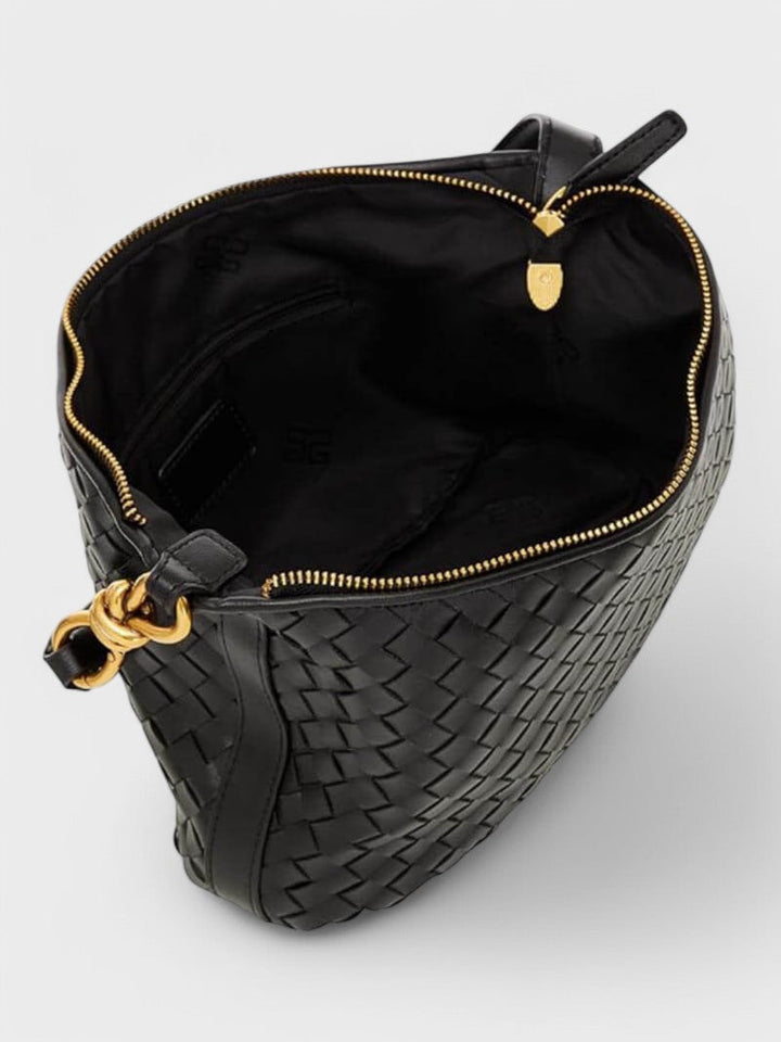 Blagovesta™ - Тъкана кожена чанта през рамо