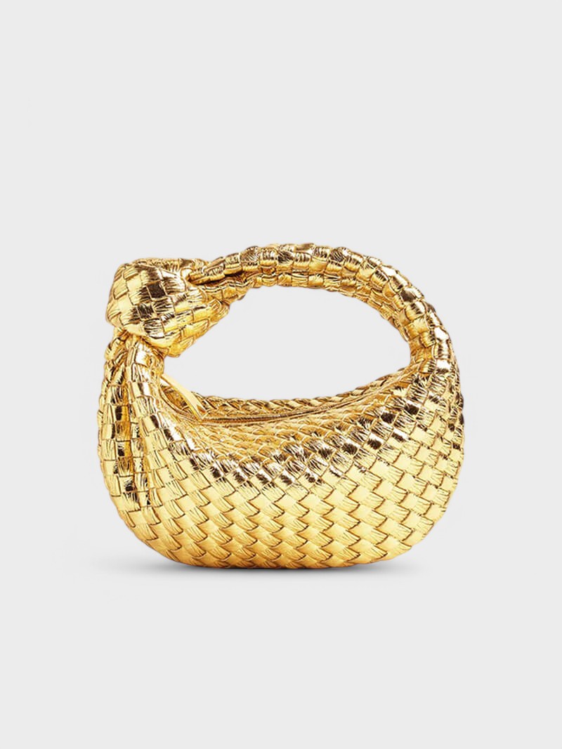 Reni™ - Мини чанта тип „хобо“ с плетен възел