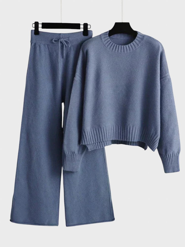 Tereza™ - Елегантен плетен комплект от две части