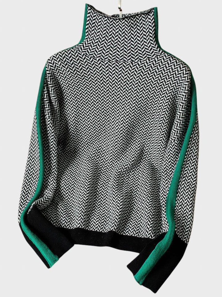 Tsvetana™ - Пуловер с дръзки райета