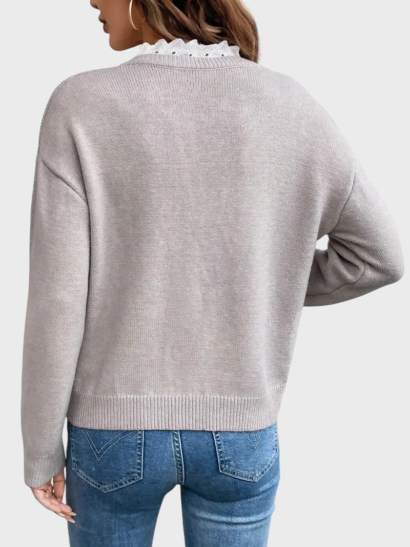 Zhivka™ - Изискана нощница с дантелена яка