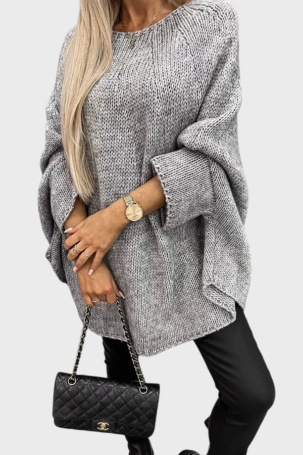 Emilia™ - Дълъг плетен пуловер