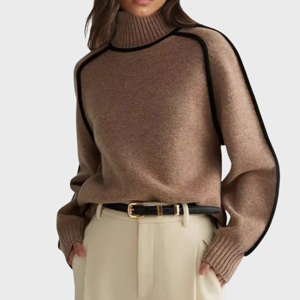 Dimana™ - Пуловер с контурен детайл