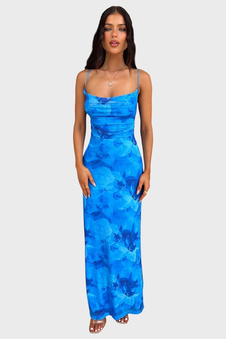 Krastina™ - Романтична рокля с флорални мотиви