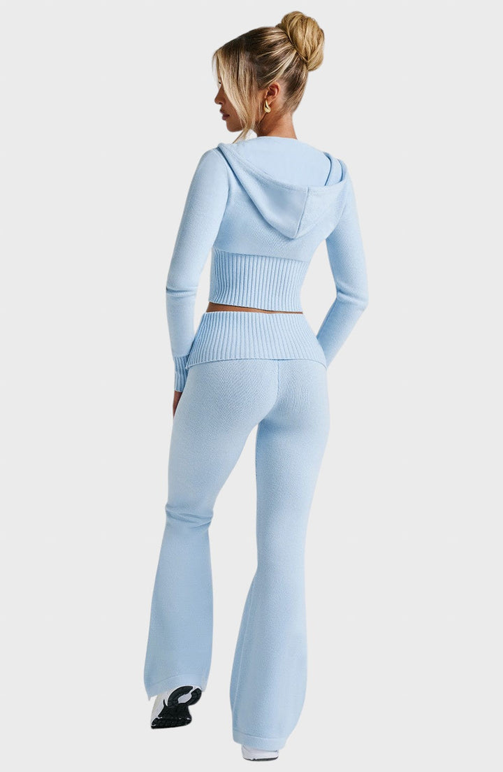 Avgustina™ - Комплект от две части с ребрена плетка