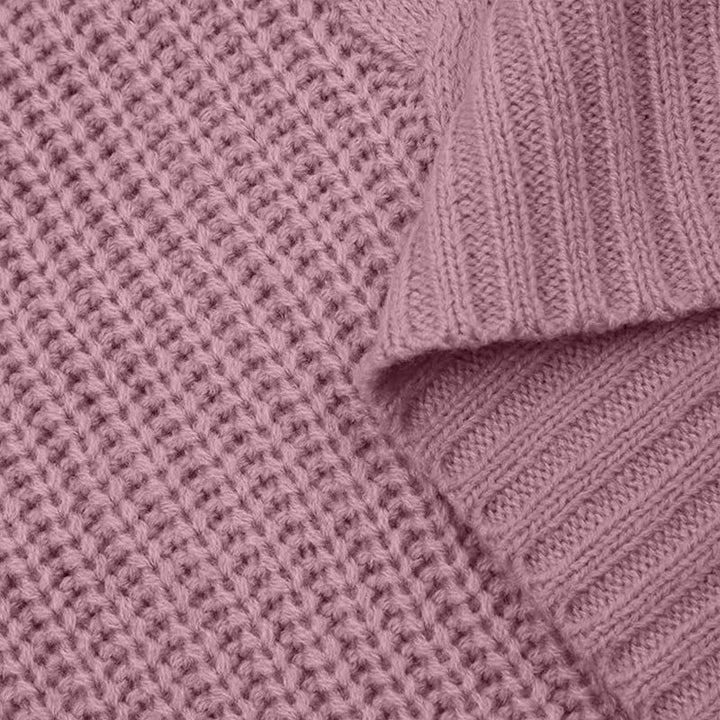 Slavka™ - Плетен пуловер с дълъг ръкав