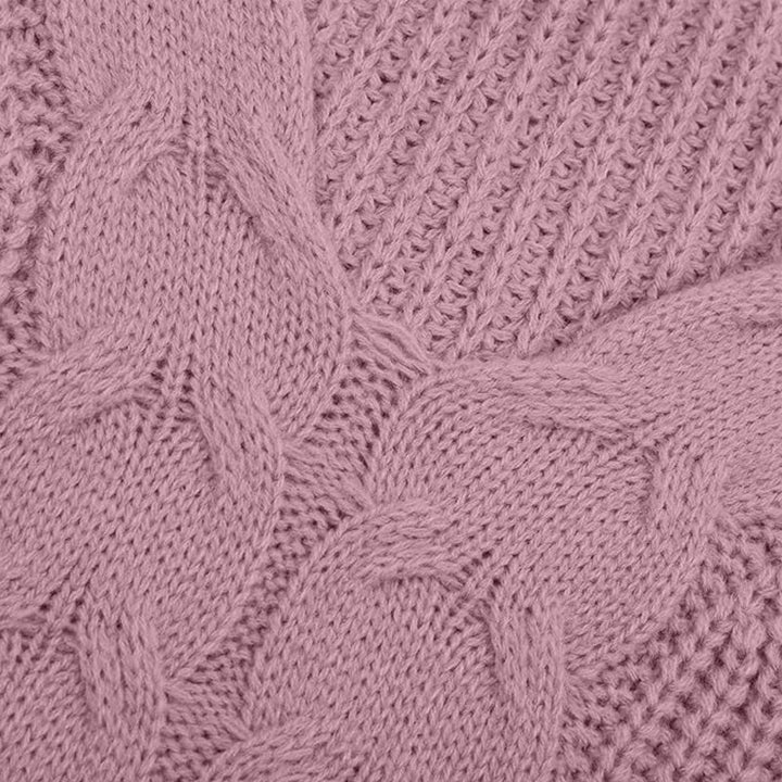 Slavka™ - Плетен пуловер с дълъг ръкав